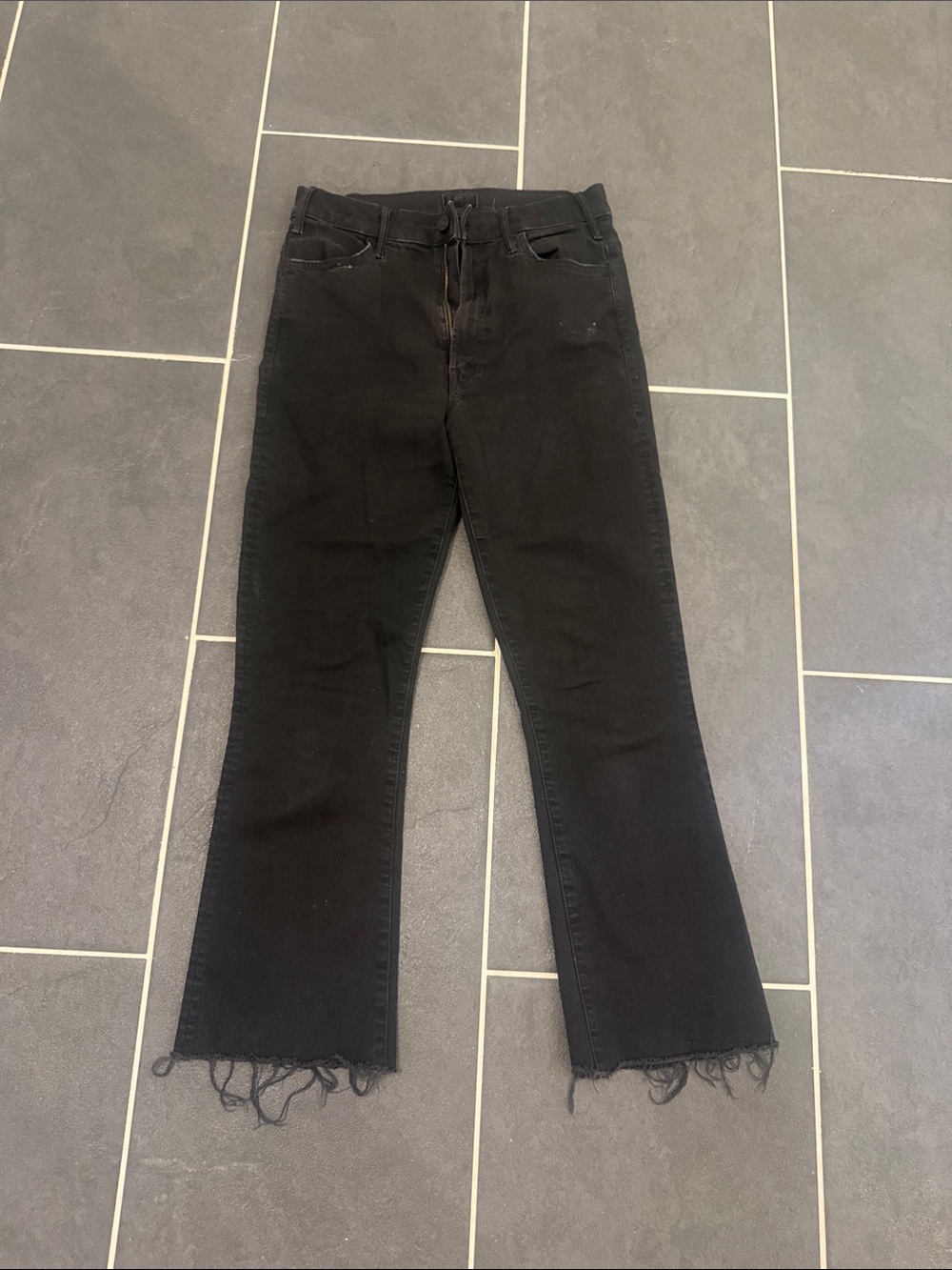 MOTHER Hustler Ankle Fray Jeans with Frayed Hem